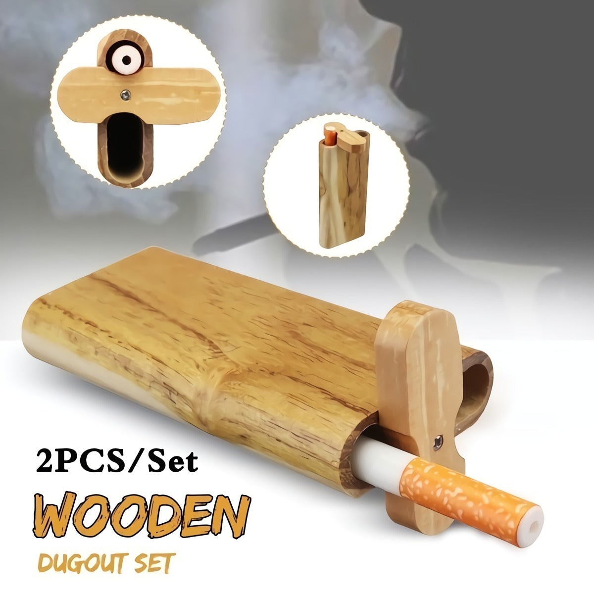 Elevate Your Smoking Experience with This Classic Pipe Wooden Pipe Set! CO/B\HA 