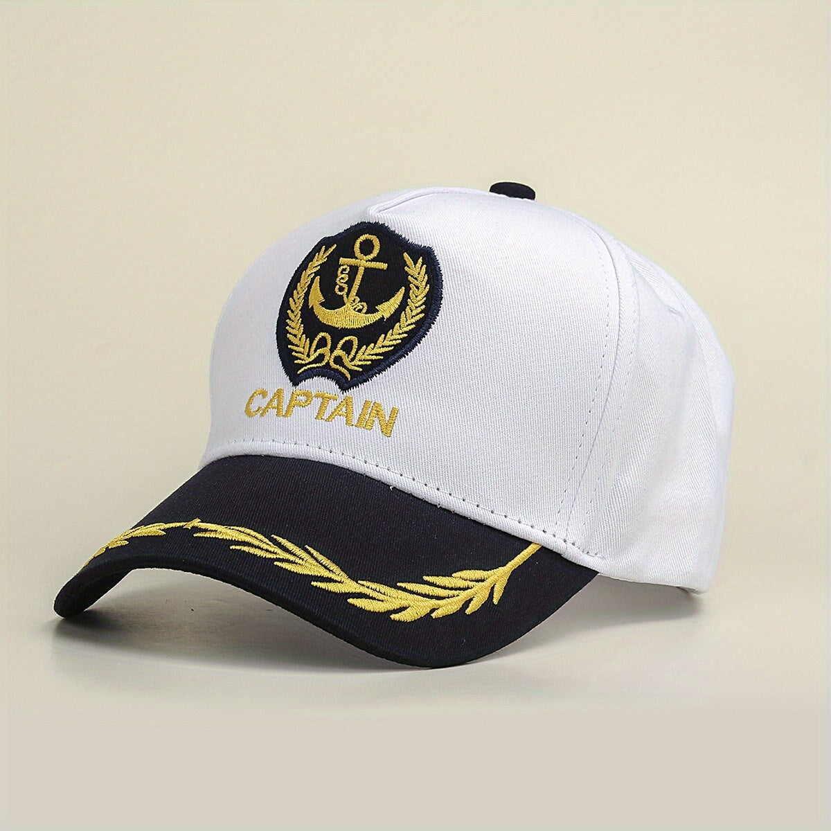 Embroidered Boat Anchor Velcro Baseball Cap Four Seasons Universal Captain Navy Dress Cap CO/B\HA 