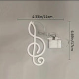 LED Decorative Light Battery Or USB Powered, Music Note LED Wall Neon Sign Light For Room Home Party Decoration CO/B\HA 
