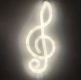 LED Decorative Light Battery Or USB Powered, Music Note LED Wall Neon Sign Light For Room Home Party Decoration CO/B\HA 