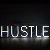 LED Hustle Neon Sign Novelty Light, Wall Art Decorative Wall Hanging Sign For Bedroom Living Room Kid's Room Party Home Decor CO/B\HA 