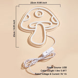 LED Neon Mushroom Cute Neon Sign, USB Powered Neon Signs Night Light, 3D Wall Art & Game Room Bedroom Living Room Decor Lamp Holiday Gift CO/B\HA 