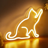 LED Neon Sign Cat-shaped Night Lights, 5V USB Power Supply Neon Lamp With 2 Hooks For Home Bedroom Dorm Party CO/B\HA 