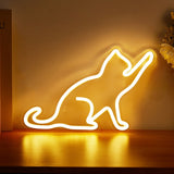 LED Neon Sign Cat-shaped Night Lights, 5V USB Power Supply Neon Lamp With 2 Hooks For Home Bedroom Dorm Party CO/B\HA 