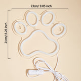 LED Neon Sign Dog Paw Shaped Night Lights, 5V USB Power Supply Neon Lamp For Home Bedroom Dorm Party CO/B\HA 