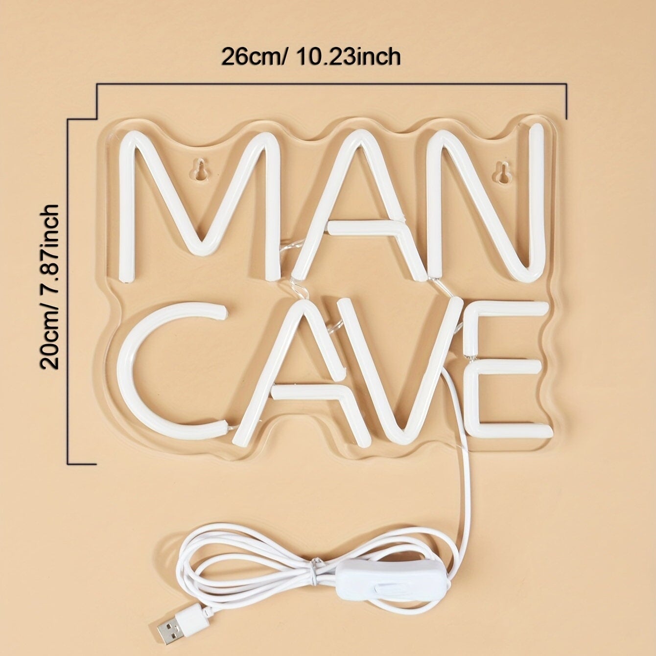 LED Neon Sign for Man Cave - USB Powered with Switch for Bedroom, Party, Game Room Decor CO/B\HA 