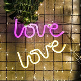 Love Neon Sign-Neon Signs Bedroom, USB Or Battery Neon Light For Wall Hanging, Neon Light As Neon Wall Signs For Girls Love Light Up Sign CO/B\HA 