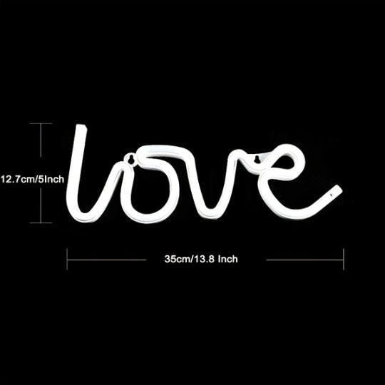 Love Neon Sign-Neon Signs Bedroom, USB Or Battery Neon Light For Wall Hanging, Neon Light As Neon Wall Signs For Girls Love Light Up Sign CO/B\HA 