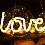 Love Neon Sign-Neon Signs Bedroom, USB Or Battery Neon Light For Wall Hanging, Neon Light As Neon Wall Signs For Girls Love Light Up Sign CO/B\HA 