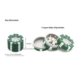 Poker Chip Style Herb Herbal Tobacco Grinder Grinders Smoking Pipe Accessories Gadget Red/Green/Black CO/B\HA 