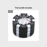 Poker Chip Style Herb Herbal Tobacco Grinder Grinders Smoking Pipe Accessories Gadget Red/Green/Black CO/B\HA 