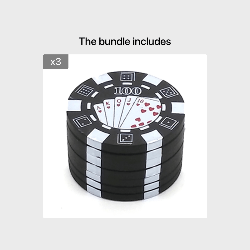 Poker Chip Style Herb Herbal Tobacco Grinder Grinders Smoking Pipe Accessories Gadget Red/Green/Black CO/B\HA 