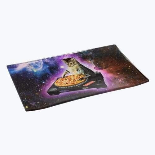 Pussy Vinyl V Syndicate Tempered Shatter Resistant Glass Rolling Tray - Small. 6.5" x 5". 1ct. CO/B\HA 