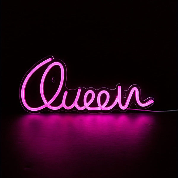 Queen LED Neon Sign, 5V USB Powered Neon Light With Switch For Bedroom Wedding Birthday Party Game Room Home Wall Decor CO/B\HA 