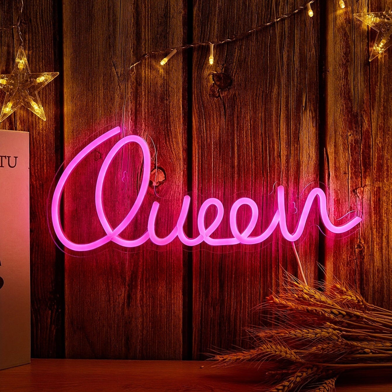 Queen LED Neon Sign, 5V USB Powered Neon Light With Switch For Bedroom Wedding Birthday Party Game Room Home Wall Decor CO/B\HA 