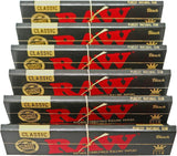 RAW Classic Black King Size Slim Natural Unrefined Ultra Thin 110mm Rolling Papers CO/B\HA