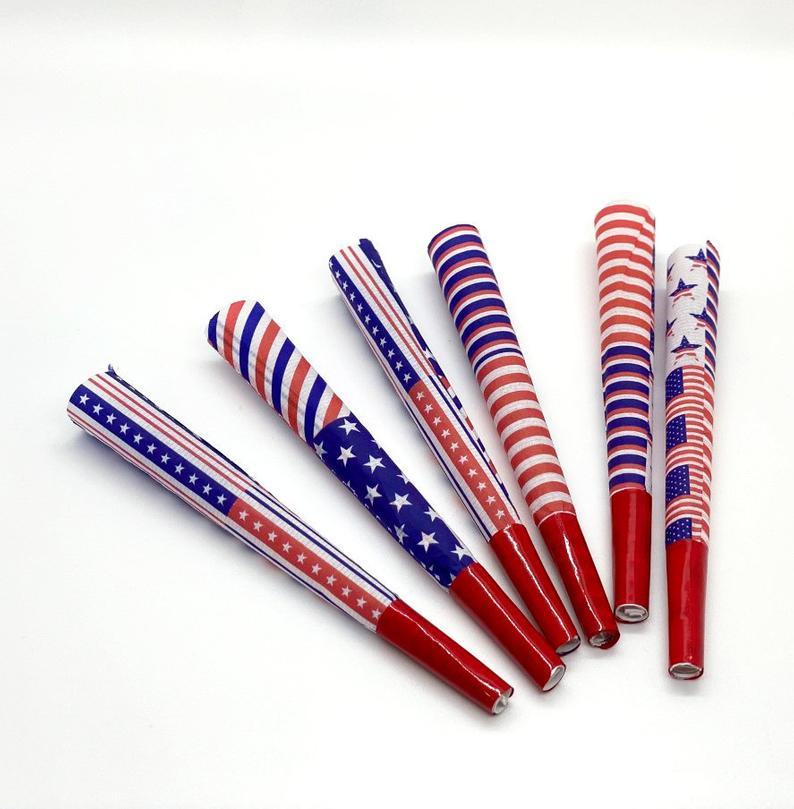 Red, White & Blue 6 Pre Roll Cones - 1.5 gram CO/B\HA 