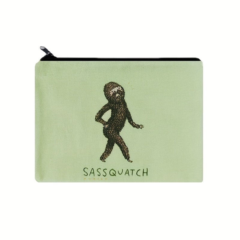 Sassquatch Carry-All Pouch, Zipper Storage Bag, Cosmetic Canvas Bag, Versatile Coin Purse CO/B\HA 