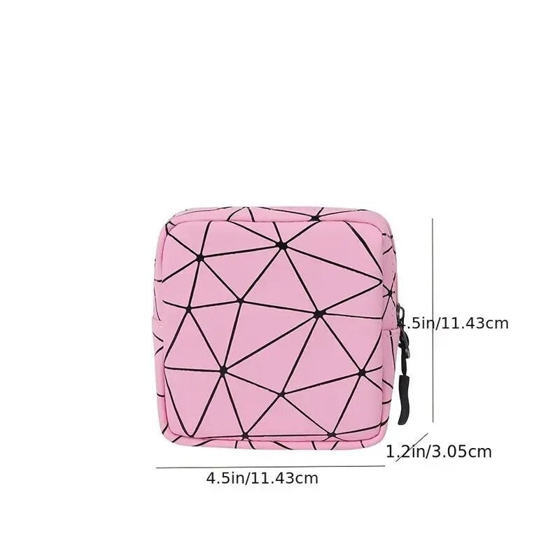 Stash Bag Make-Up Toiletry Pouch Waterproof Cosmetic Bag with Zipper Travel Packing Small Cosmetic Bag Accessory Organizer CO/B\HA