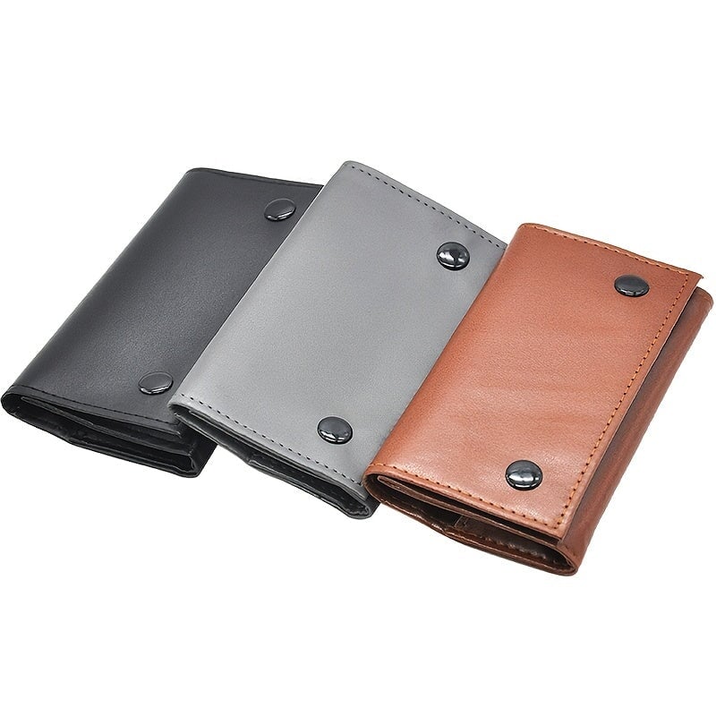 Stylish PU Leather Tobacco Pouch Bag: Portable Cigarette Rolling Pipe Tobacco Case Wallet Bag With Zipper - Perfect Smoke Accessory! CO/B\HA 