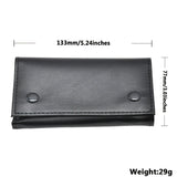 Stylish PU Leather Tobacco Pouch Bag: Portable Cigarette Rolling Pipe Tobacco Case Wallet Bag With Zipper - Perfect Smoke Accessory! CO/B\HA 
