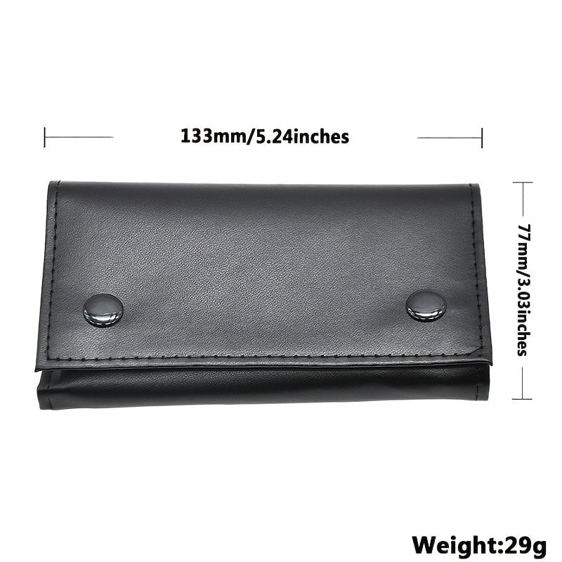 Stylish PU Leather Tobacco Pouch Bag: Portable Cigarette Rolling Pipe Tobacco Case Wallet Bag With Zipper - Perfect Smoke Accessory! CO/B\HA 