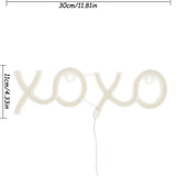 XOXO Shapde Wall LED Neon Sign Light, LED Sign Pink Neon Lights For Aesthetic Wall Art Decor Bar Pub Club Bedroom Man Cave, 11.81''*4.33'' CO/B\HA 
